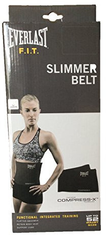 Everlast F.I.T. for Her Slimmer Belt Up to 52 Waist Super Wide (12 Inch), (Black)