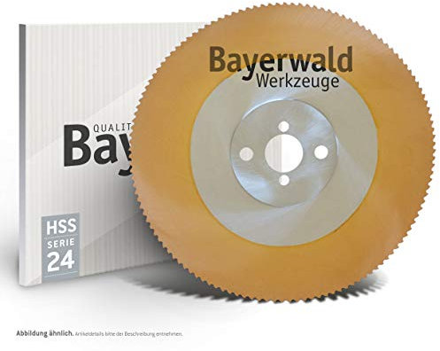 Bayerwald - HSS PVD Gold Kreissägeblatt - Ø 275 mm x 2,5 mm x 32 mm | Bogenwechselzahn (220 Zähne / T4) | Nebenlöcher: 2/8,5/45 + 4/9/50 + 2/12/64 | PVD-Beschichtung, ideal für Stahl- & Edelstahl