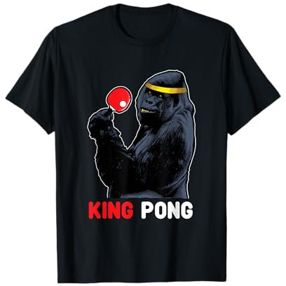 King Pong - Lustiges Gorilla Affen Tischtennis Outfit T-Shirt
