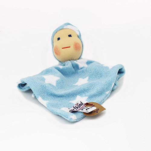 Baby Schmusetuch nach Waldorf Art, Knötchen hellblau, Für Kinder, Spielzeug aus Stoff, Gesche,Schlafwichtel, Dorfkind, Schmusetuch, Baby Puppe, Wichtel Nach Wal