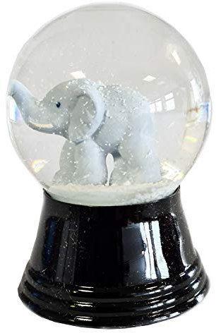VIENNA SNOWGLOBE Schneekugel Echtglaskugel - Fast wie echter Schnee Motiv: Elefant, 4,5 cm