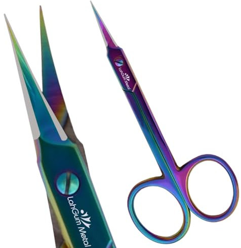 Russian Very Sharp Cuticle Scissors Extra Fine Curved Professional Precise Pointed Tip Fine -Manicure Scissors Curved Blade Thin, Cutting Nail Cuticle Trimmer Scissors Clippers Cuticle Remover Tool