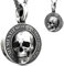 SMchwbc Memento Mori Schädel-Halsketten-Anhänger Halloween Carpe Diem Skull Pendant, Memento Mori Skull Pendant Totenkopf Skull Kette mit Anhänger Skull Necklace for Men