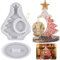 Weihnachtsbaum Bilderrahmen Silikonform Epoxidharz Formen, Epoxidharz Gießform Weihnachtsbaum Weihnachten Ornament Epoxidharz Fotorahmen mit Anhänger für DIY Basteln Haus Weihnachtsdekoration
