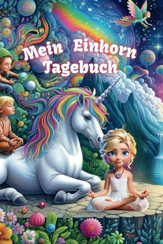 Mein Einhorn-Tagebuch für Mädchen:: 110 Seiten, weißes Papier, eine Seite liniert und auf der anderen Doppelseite Platz zum Skizzieren, Kritzeln und Zeichnen.