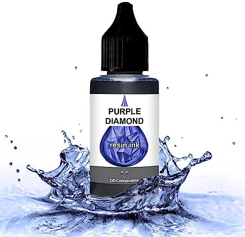 DD Composite Resin Inks Tinte Fluid Art Alkohol Ink hochkonzentriert Epoxidharz Kunst Design River Table Dish-Art, Menge:100ml, Resin Ink Color:PURPLE DIAMOND