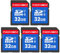 INDMEM SD Card Pack, 5 x 32GB UHS-I SDHC U1 Class 10, High Speed for Digital Camera, Computer, Trail Camera