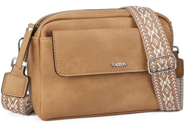 Gladdon sac bandouliere femme, petit sacoche femme bandoulière, sac à main en cuir léger et imperméable avec bandoulière amovible pour un usage quotidien