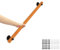 Massivholz-Treppen-Handlauf-Set, Geländer für Innen- und Außenbereich, Geländer für Dachbodentreppen, Wandmontage, Sicherheits-Haltegriff mit Stützstangen, 210 cm