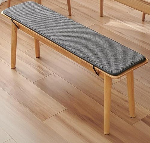 YHXAIQ rutschfeste Bankauflage Outdoor mit Schnürsenkeln, Dicke Cord Gartenbankauflagen für Fensterbankterrasse, Sitzkissen Bankauflage für Club Bar Garten(Dark Gray,30 x 180 cm)