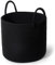 SYLANDO D40*H34cm Waschekorb aus Baumwolle mit Griffen, Aufbewahrungskorb Geflochten, Laundry Baskets, Korb Aufbewahrung für decken, spielzeug, kuscheltier,Kleidung (Schwarz-D40*H34-A)