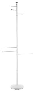 Generico Piantana Porta Accappatoio in Acciaio Bianco – 6 Bracci