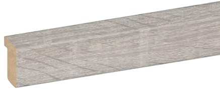 KGM Abschlussleiste für Akustikpaneele Eiche Grau - 18x22 mm, 1 Stück | MDF foliert, passend zu ExPress-Paneelen, sauberer Wandabschluss, PEFC-zertifiziert