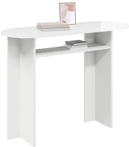 vidaXL Konsolentisch Hochglanz Weiß 100 x 39,5 x 75 cm Holzwerkstoff, Akzenttisch, moderner Wohnzimmertisch, schmale Ablage, praktisches Deko-Element, vielseitiges Stauraummöbel