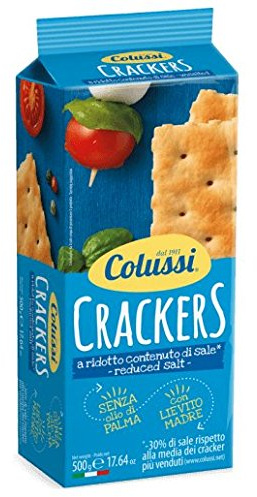 3x Colussi Crackers reduziertes Salz gesalzen 500g kekse cookies Salzgebäck