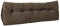 Lancashire Textiles 20 x 50 x 135cm (Double Bed) Luxury Faux Suede Triangular Wedge Bedroom Headboard Cushion - Headboard Bolster Support Pillow for Bed, Sofa, Chair – Peat Brown - Made in Britain