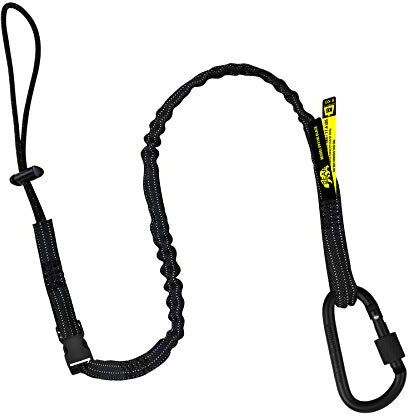 BearTOOLS Interchangeable Quick Switch Tool Safety Lanyard – 3 in 1 - Safety Fall Protection – Aluminium Screw Lock – Twin Locking Attachments - Ultra-Sturdy (Black 1PK)