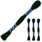 3 Docken Stickgarn je ca. 8m / Sticktwist 100% Baumwolle Stickerei verschiedene Farbwahl, Farbe :6992 grünschwarz