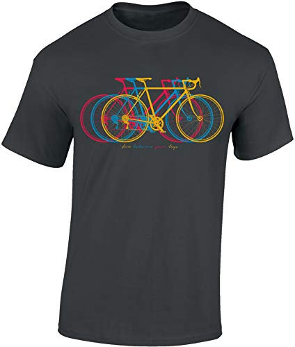 Fahrrad T-Shirt Herren : Fun Between Your Legs (Dark Grey S)