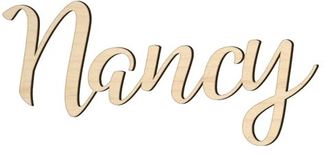 Any Name Text Wooden Colour Personalised Mirror Bedroom Nursery Hanging Door Sign Wall Decoration Plaque (Font Style 4, Birch Ply)