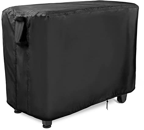 Andacar Prep Table Cover, Outdoor Bar Table Cover Waterproof Stainless Steel Table Cover Portable Cooler Cart Cover Patio Storage Cabinet Cover (55 inch)