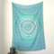 MOMOMUS Pareo oder Strandtuch Groß, 100x200, XL - Mit Mandala-Motiv - Stranddecke Sandfrei Sanddurchlässig, Strandmatte Sandfrei oder Dünne Picknickdecke Sandabweisend - Türkis, 135x210 cm