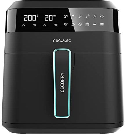 Cecotec Friggitrice ad Aria da 6 Litri Cecofry Experience 6000. 1700 W, Digitale e Compatta Senza Olio, con Tecnologia PerfectCook, Selezione della Temperatura, 9 Modalità, Timer
