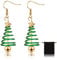 Weihnachtsbaum Tropfen Ohrringe Spiral Festlich Baumeln Weihnachtlich Ohrhänger Schmuck Geschenk für Mädchen Damen