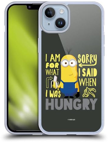Head Case Designs Licenciado Oficialmente Minions Rise of GRU(2021) Hambriento Humor Caso Funda de Gel Suave Compatible con Apple iPhone 14 Plus