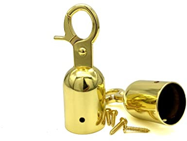 3dancraftit Portachiavi in lega di zinco resistente, con nappa, tappo con chiusura a gancio per borse, 26 mm, dorato, T226