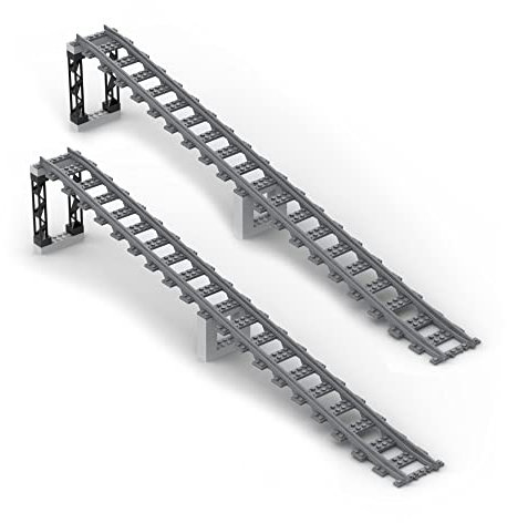 YLtremker Technik Bahngleis Baustein, 2 Set Zug Power Functions Kit City Zug Schienen Zubehör Klemmbausteine