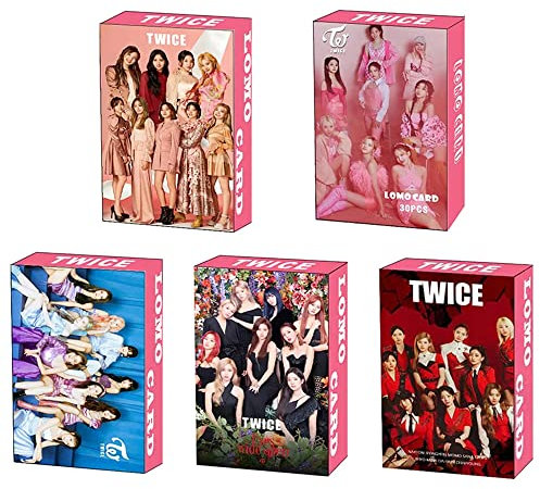 5 Pack/150 Pcs Kpop Twice Lomo Karte Fotokarten mit Grußkarte Postkarten Box