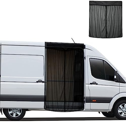 Opaltool Mosquitera Lateral Magnética para Ford Transit Custom, Mosquitera para Furgoneta, Mosquitera para Puerta Corredera de Coche con Cierre Magnético para Camping al Aire Libre