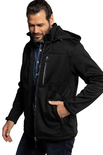 JP 1880 Herren Softshelljacke, Vollfunktion, Schwarz, 4XL EU