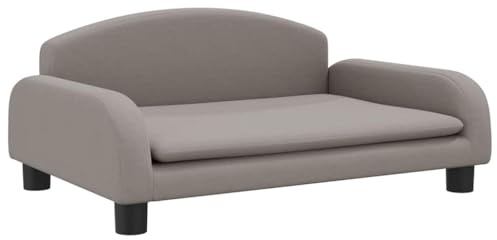 vidaXL Hundebett, Hundekissen mit weicher Polsterung, Hundesofa Hundecouch für kleine Hunde Haustiere, Haustierbett Katzenbett, Taupe Stoff