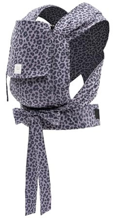 Stokke Limas Babytrage Leopard Lilac (OCS) - Half Buckle Babytrage für Neugeborenee - Drei Trageoptionen - Sicher von Geburt an & bis zu 15 kg