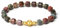 MetJakt Handgemachtes Stretch Armband mit 6MM Echtes Naturstein Würfel Design und 18k Vergoldete Kugel Edelstein Perlenarmband für Damen und Herren (Ozeanachat -Vergoldet)