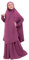 Gebetskleidung f?r M?dchen Kinder Muslimische Kleider Lang Khimar mit Rock Set Arabische Islamische Kleinkinder Hijab Kleid Gebetskleid Abaya Kaftan Maxikleid Mittlerer Osten Dubai Robe Lila 5-6J