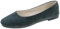 Rojeam Womens Flats Shoes Portable Pumps Ballet Flat Slip-on Ballerina Pumps Shoes Ladies Loafers, Dark Green, Size 6.5