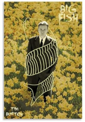 ijshndgn Großes Fisch-Poster, Vintage-Kunst-Cover, Raumdekoration, ästhetisch für Schlafzimmer, Wohnzimmer, Wände, ästhetisches Poster, 40 x 60 cm, ungerahmter Stil