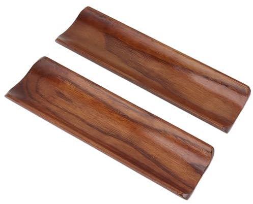 2 Pezzi Vassoio da Portata in Legno, 5,3 x 18,2cm Piatto Rettangolare in Stile Giapponese, Piatto da Dessert, Snack, Antipasti, per Feste, Ristoranti, Banchetti