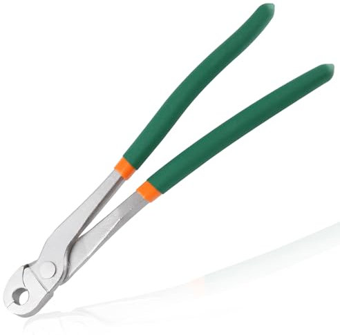 LEONTOOL J-Clip Pliers, Heavy Duty Cage Building Pliers, Wire Clip Plier with Anti-Slip Comfortable Grip, Long Reach Straight Nose J-Plier for Building Rabbit Cages, Coops and More