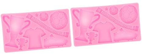 DIYEAH Silikonform Mit 8 Aufeinanderfolgenden Fußballtrikots 5 Stück Fondant Mousse Schokolade DIY Ornamente Dekorative Aromatherapie Gips Silikonform Maker Torte Rosa