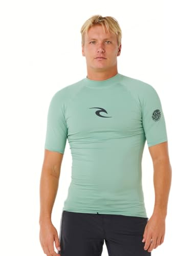 Rip Curl Herren Waves UPF 50 Performance Short Sleeve Rashguard Rash-Guard-Shirt