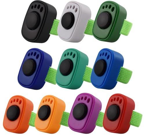 Generisch Dog Training Clicker - 10 Pieces Interactive Pet Clicker for Dogs and Cats | Sound Training Tool for Obedience, Tricks, Socialization, Home, Travel, Outdoor Use, Small Medium Large Pets