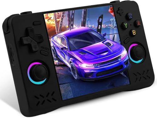 XF40H Handheld Game Console, Retro Gaming Console with 4.0 HD IPS Screen, Preloaded Classic Games with 30+ Emulators,Open Source Linux, Built-in Wi-Fi for Online Multiplayer,128G (Black 128G)