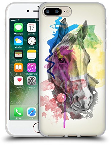 Head Case Designs Officially Licensed Mark Ashkenazi Horse Animals Soft Gel Case [Military Grade Protection] Compatible With Apple iPhone 7 Plus/iPhone 8 Plus