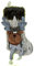heimtexland Nikolausstiefel XXL mit Plüschkopf zum Hängen Nikolausstrumpf Geschenkbeutel Nikolaus Weihnachten Dekostiefel Nikolausstrumpf Elch 50 cm Typ592