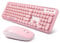 Letton 2.4GHz USB Wireless Keyboard and Mouse Combo-Pink