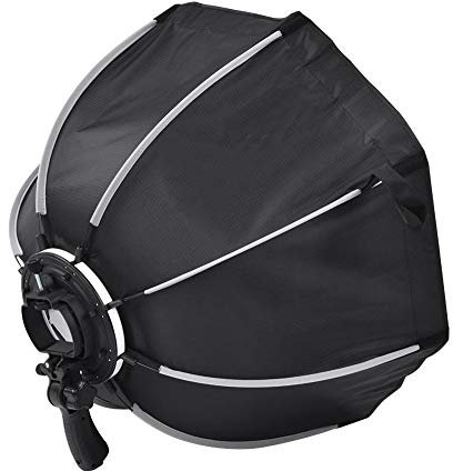 Boîte à lumière Professionnelle de Photographie, KS65cm/25.6inch Portable Universel Pliable Caméra Speedlight Softbox Flash Diffuseur, pour Tête de Flash Studio de Photographie et Monolight
